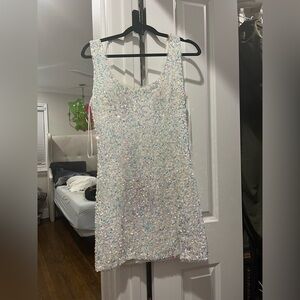 White sassy shortcake hoco dress